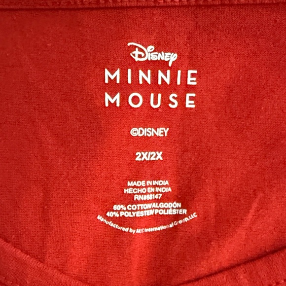 Disney Ladies Minnie Mouse Red Nightgown Size 2X - Picture 3 of 3
